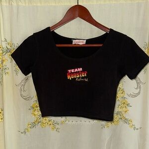 Vintage Team Rooster Crop baby doll top from 1999! Size Small!